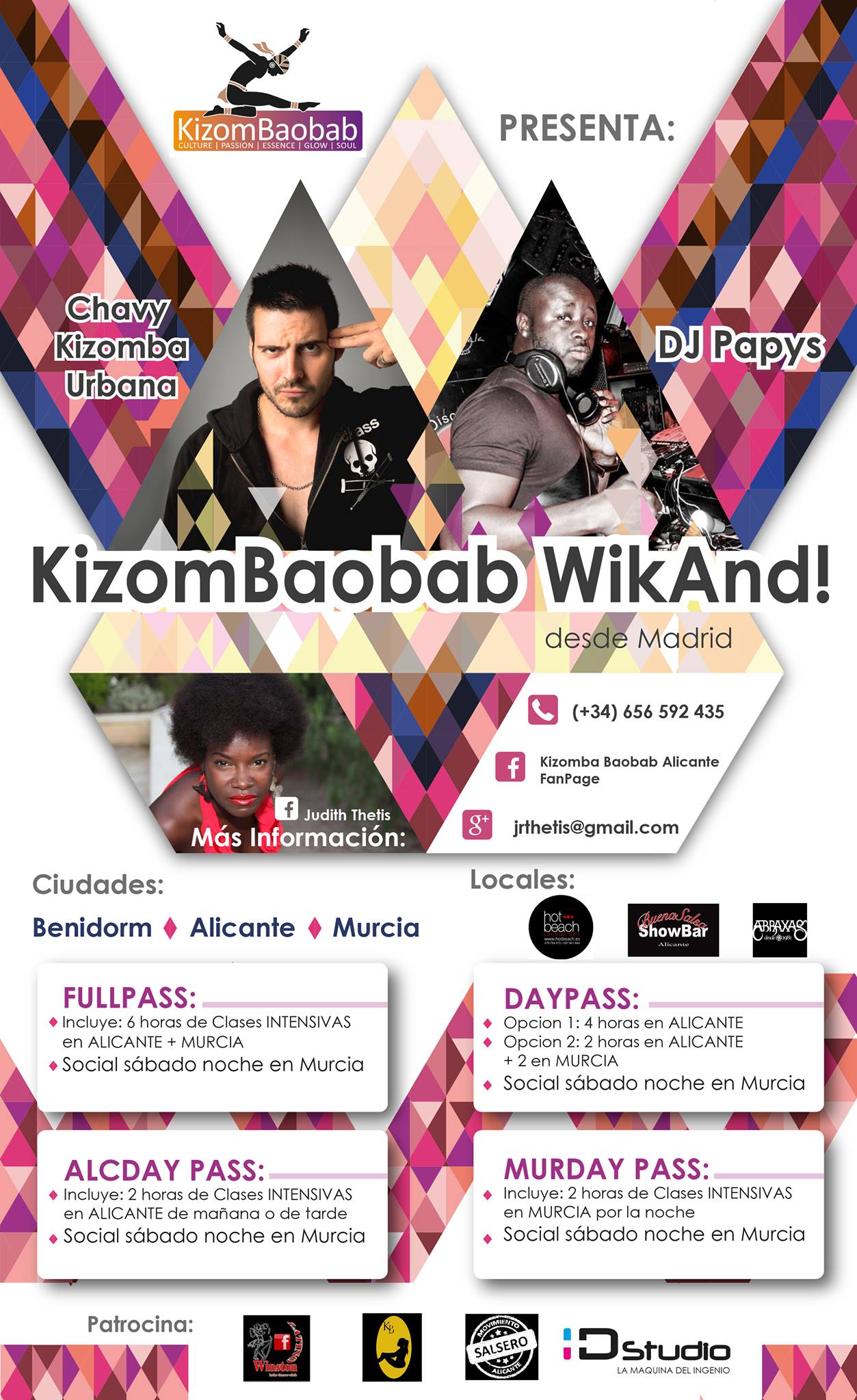 (OFICIAL) KizomBaobab WikAnd! CHAVY KIZOMBA URBANA & Dj PAPYS 8-9-10 Mayo 2015 Benidorm - Alicante - Murcia