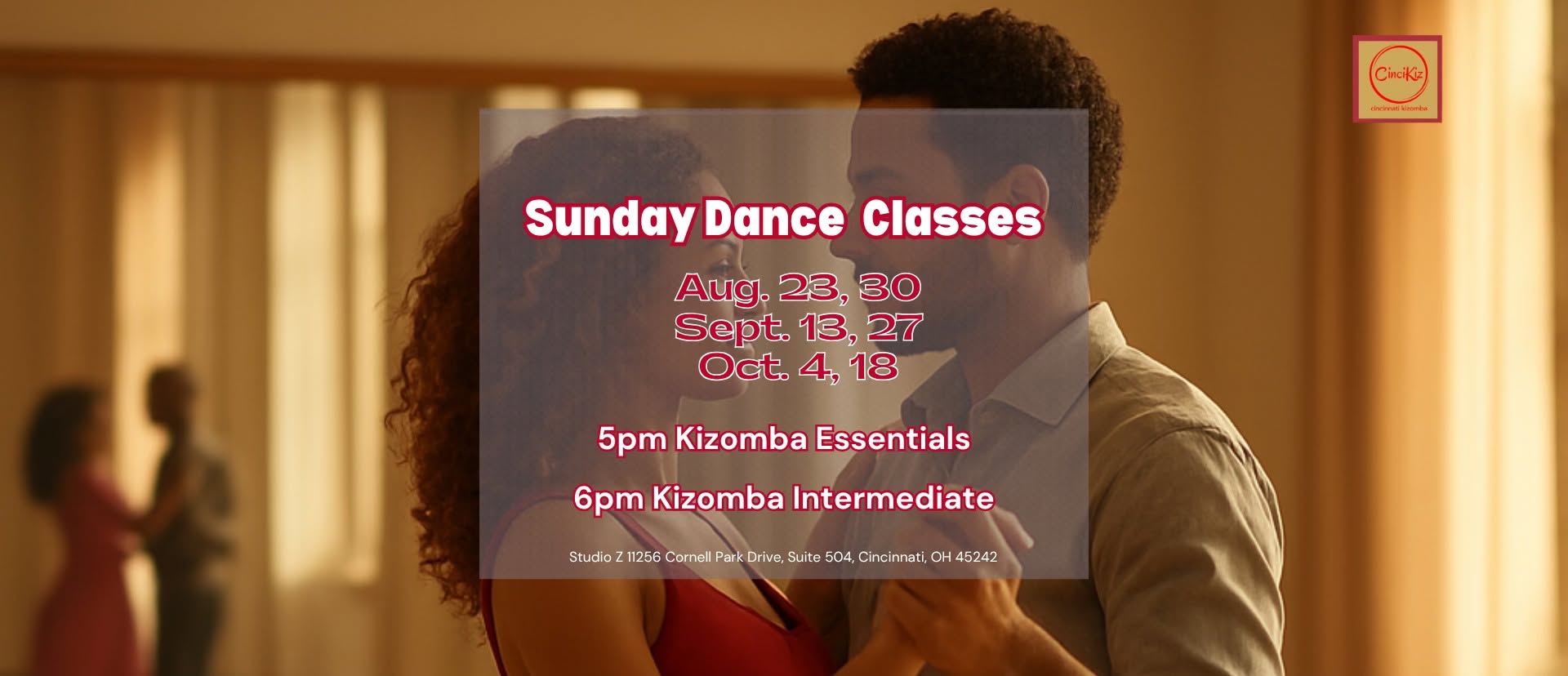 Cincinnati Kizomba Lessons w CinciKiz Aug-Oct