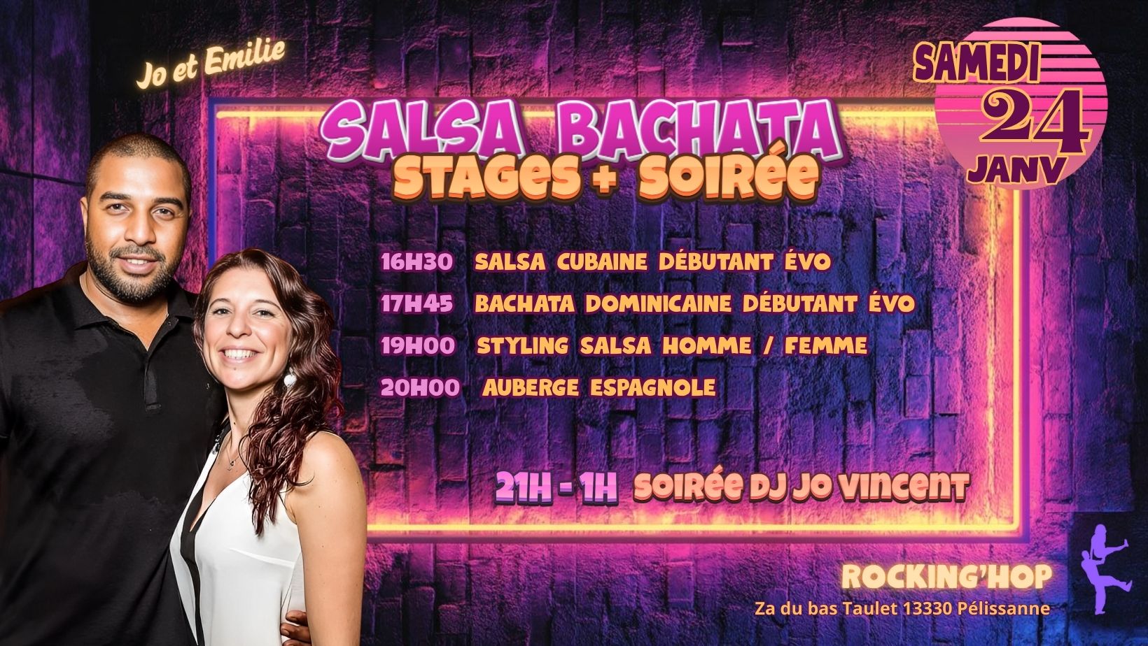 Stages + Soirée Salsa Bachata samedi 24 janvier
