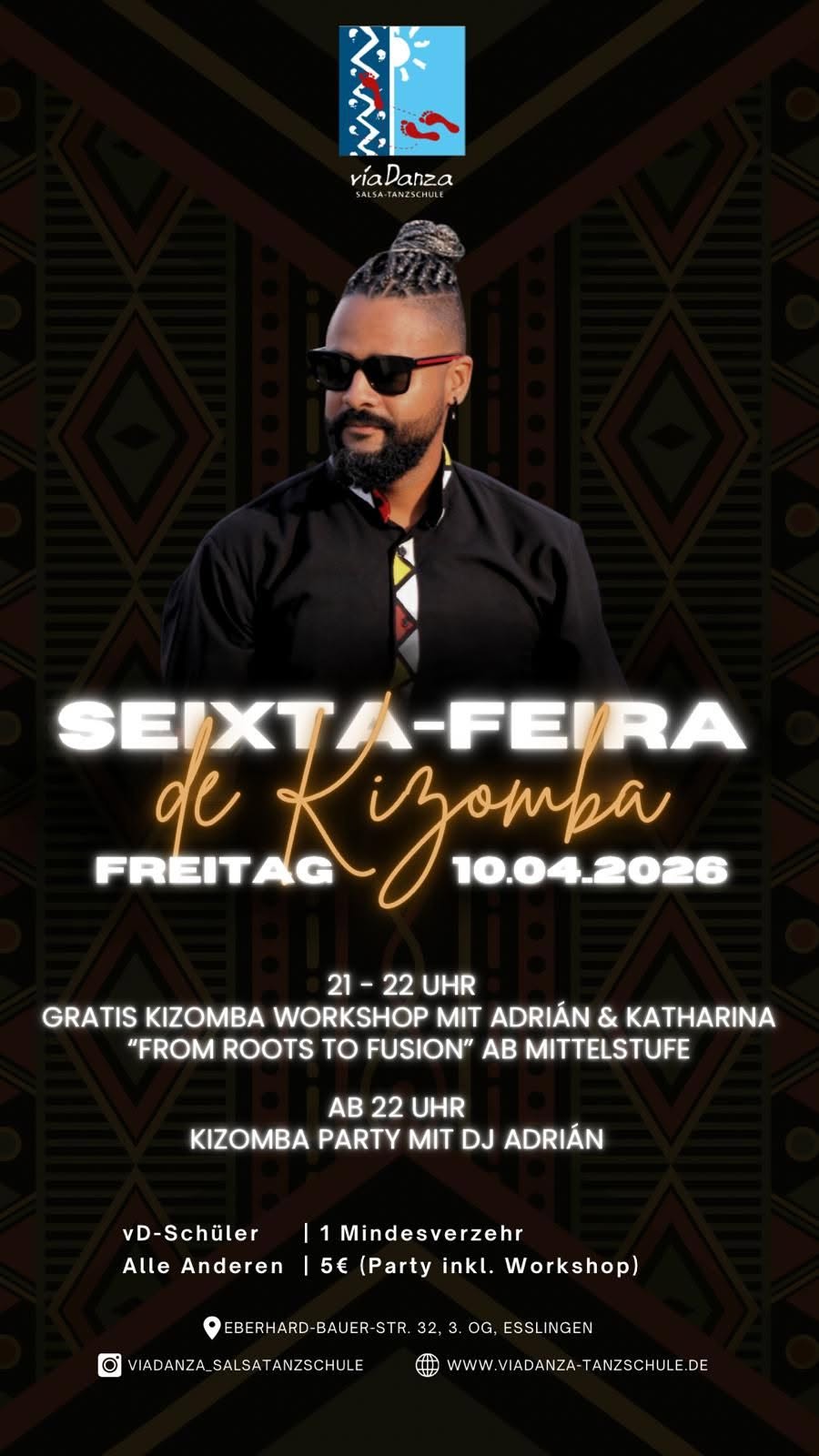 Seixta-Feira de Kizomba - der Kizomba-Freitag