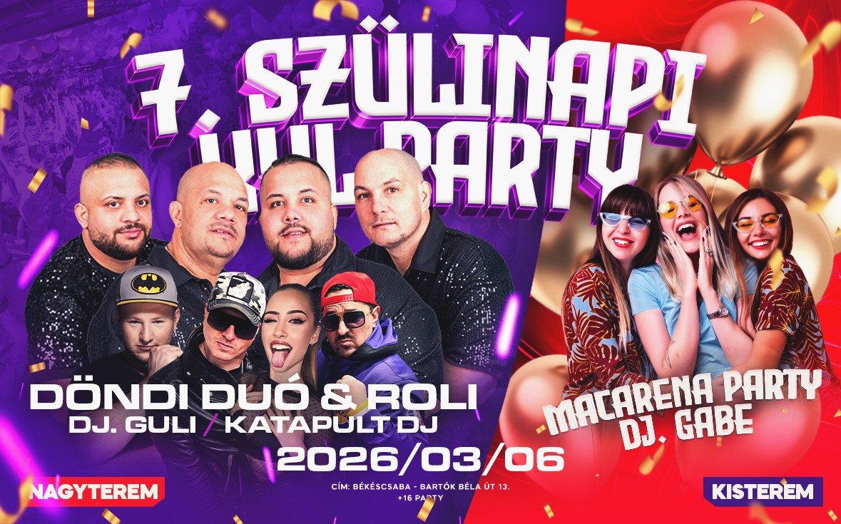 đ 7. SZĂLINAPI XXL PARTY 2 TEREM đ€ DĂNDI DUĂ đ§ KATAPULT DJ MACARENA PARTY 03.06. PĂNTEK