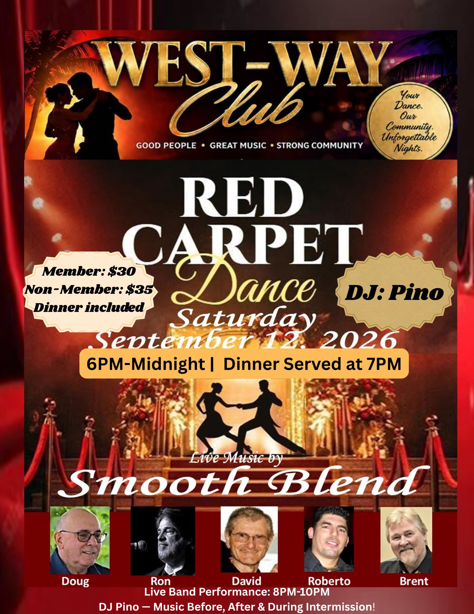 Red Carpet Theme Party - Live Band