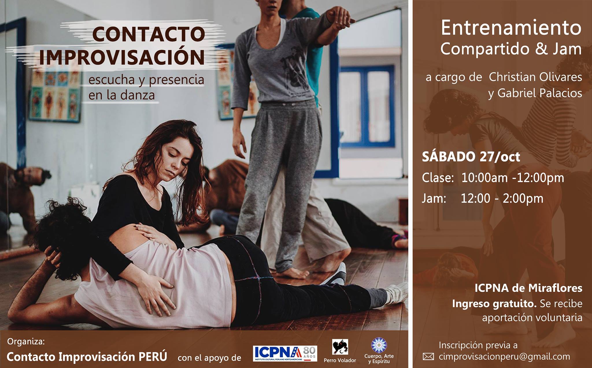 Contacto Improvisación - Entrenamiento + Jam
