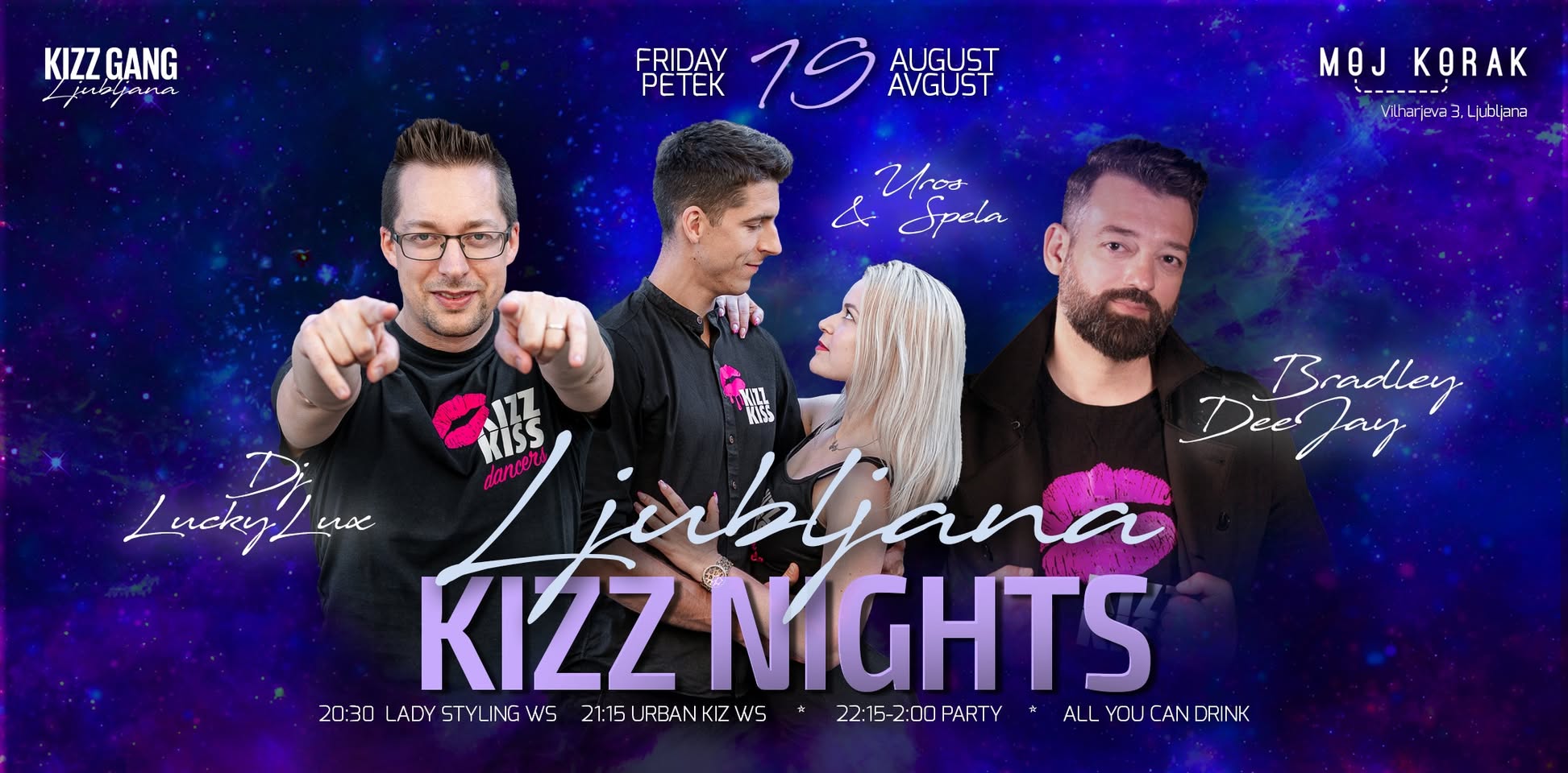 Ljubljana KIZZ Nights 2x2 edition (2x workshop, 2x DJ)