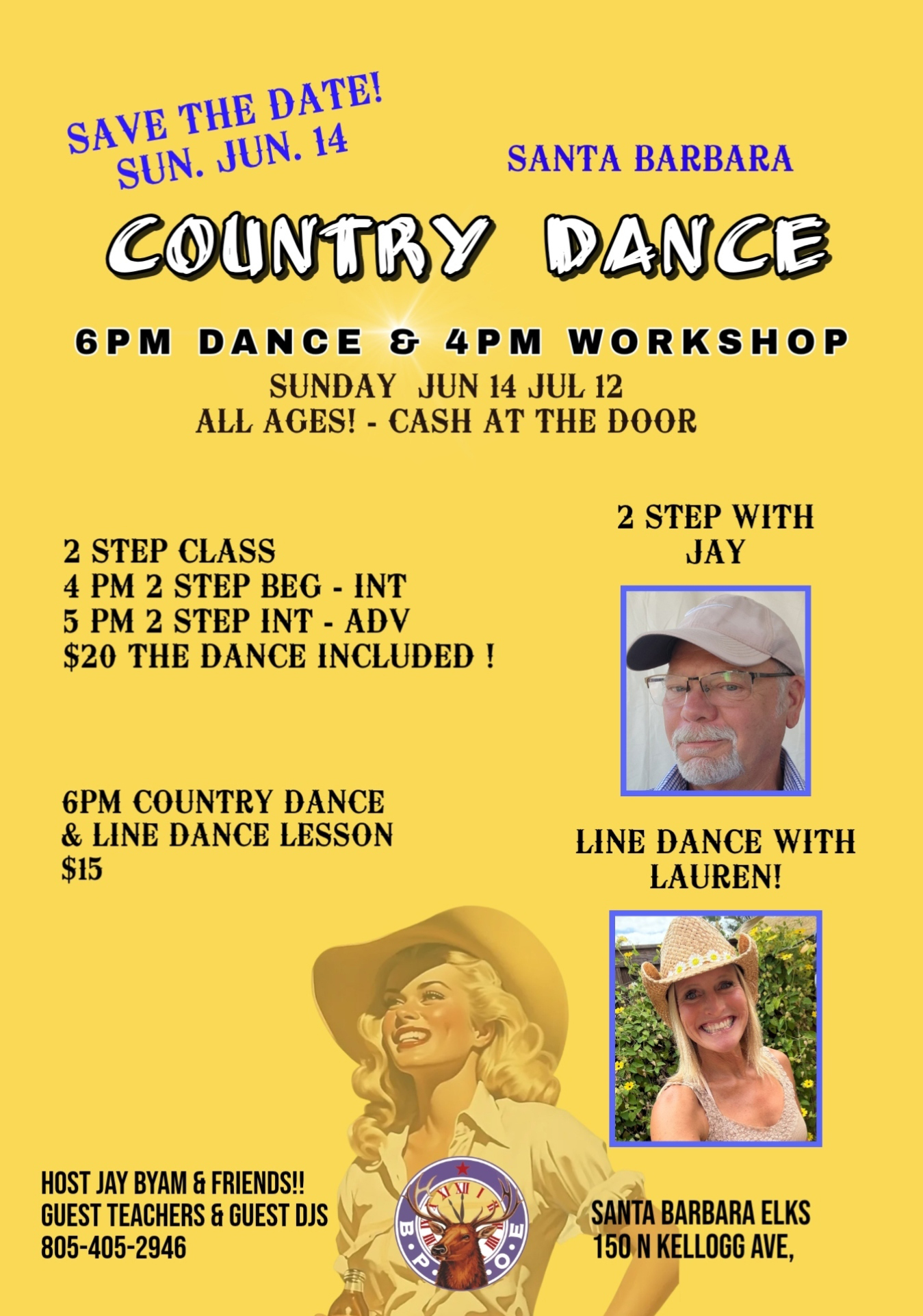 Santa Barbara Country DANCE & LESSONS * JUNE 14 *