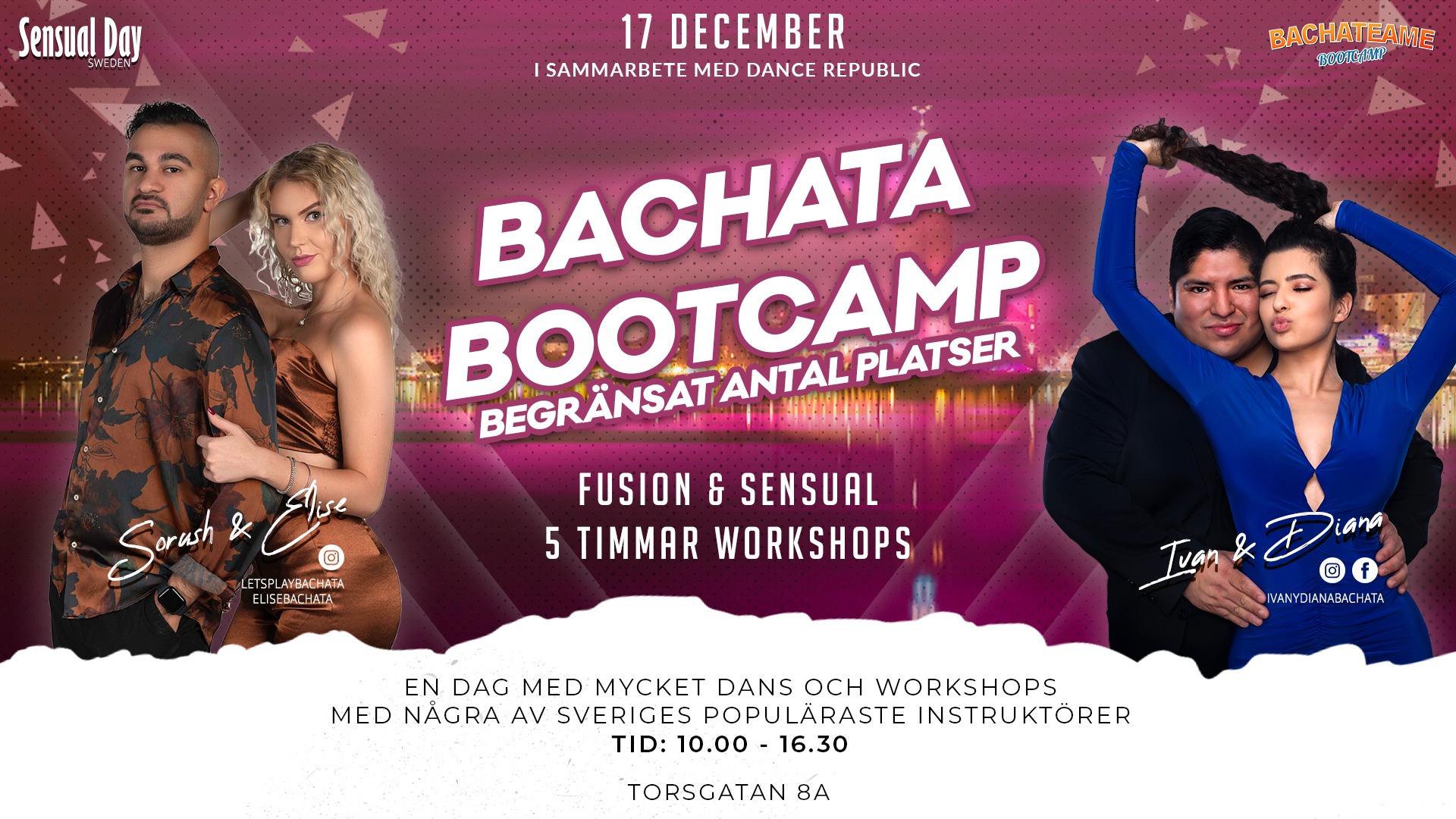 Bachata Day Bootcamp, Lördag 17 December!