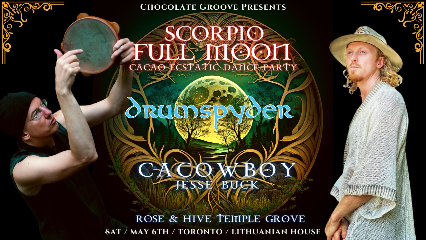Chocolate Groove - DRUMSPYDER - Scorpio Full Moon Cacao Ecstatic Dance Party