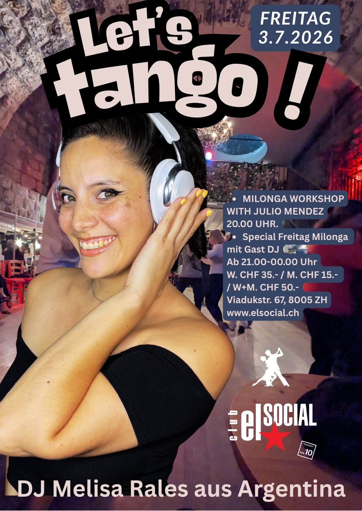 Milonga DJ Melisa + Milonga Workshop Julio Mendez