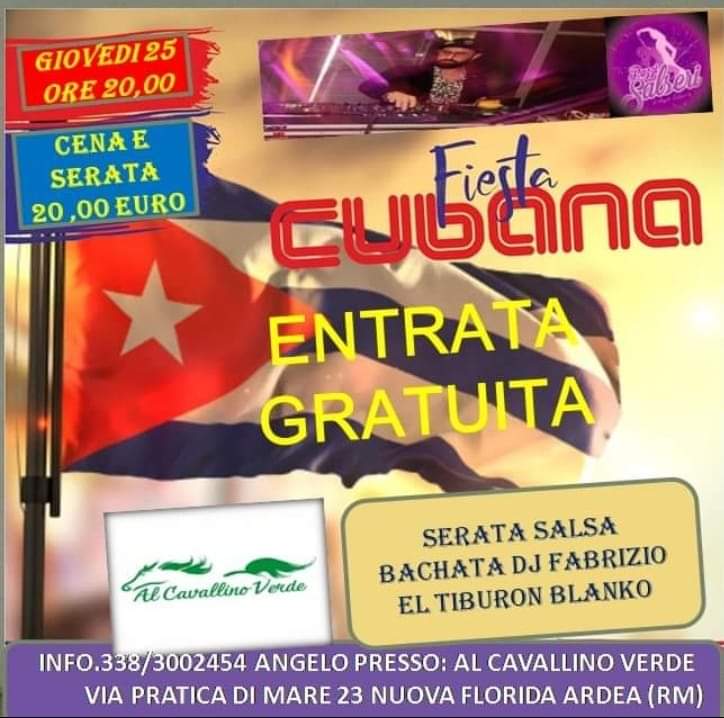 Serata Gratuita Di Salsa e Bachata..presso Al CAVALLINO VERDE