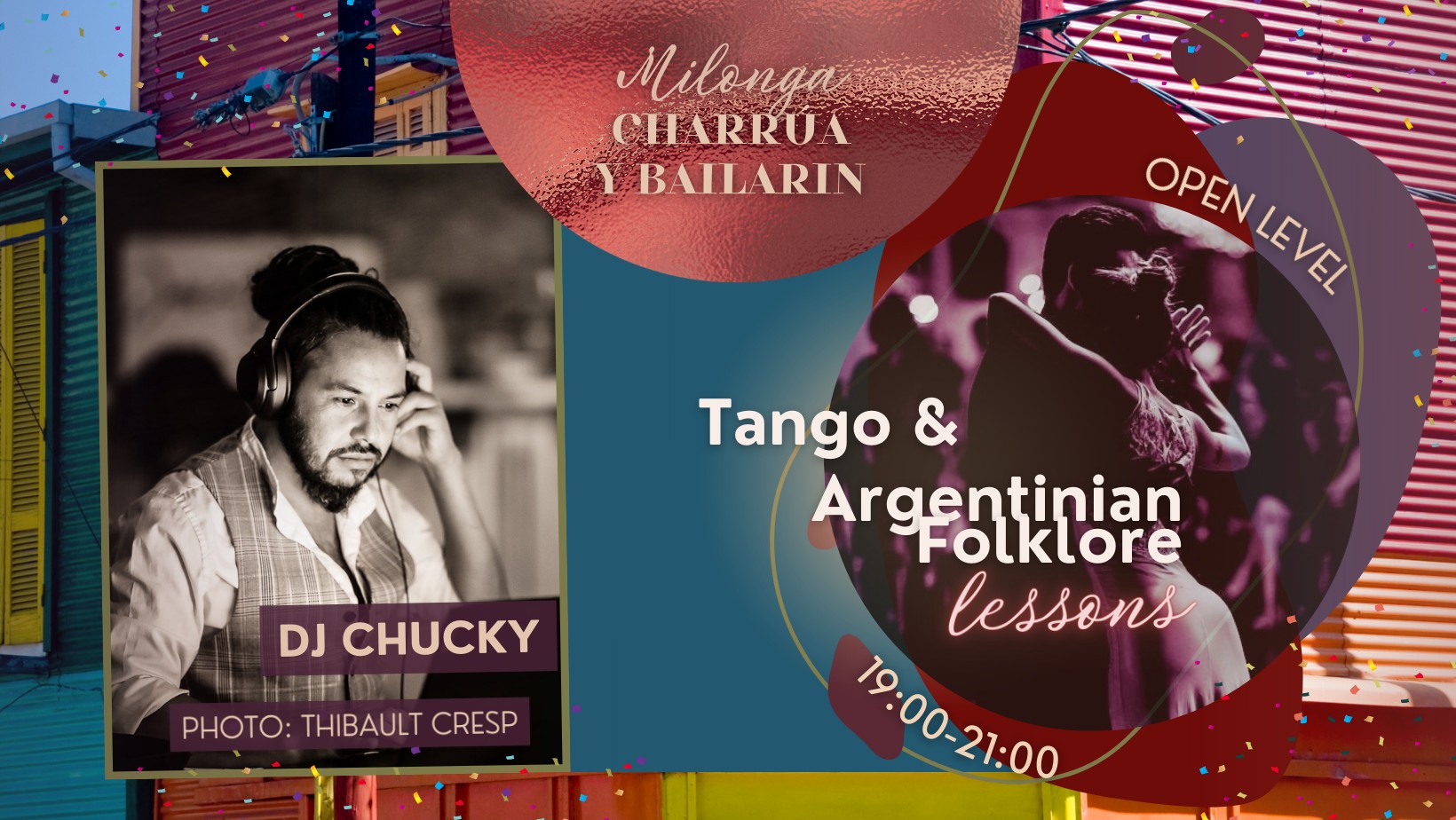 Milonga Charrua y Bailarin - DJ CHUCKY & classes! Tango & Folklore
