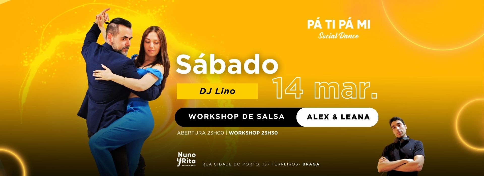 Pá Ti Pá Mi - Social dance Workshop Salsa @Alex&Leana 14 março