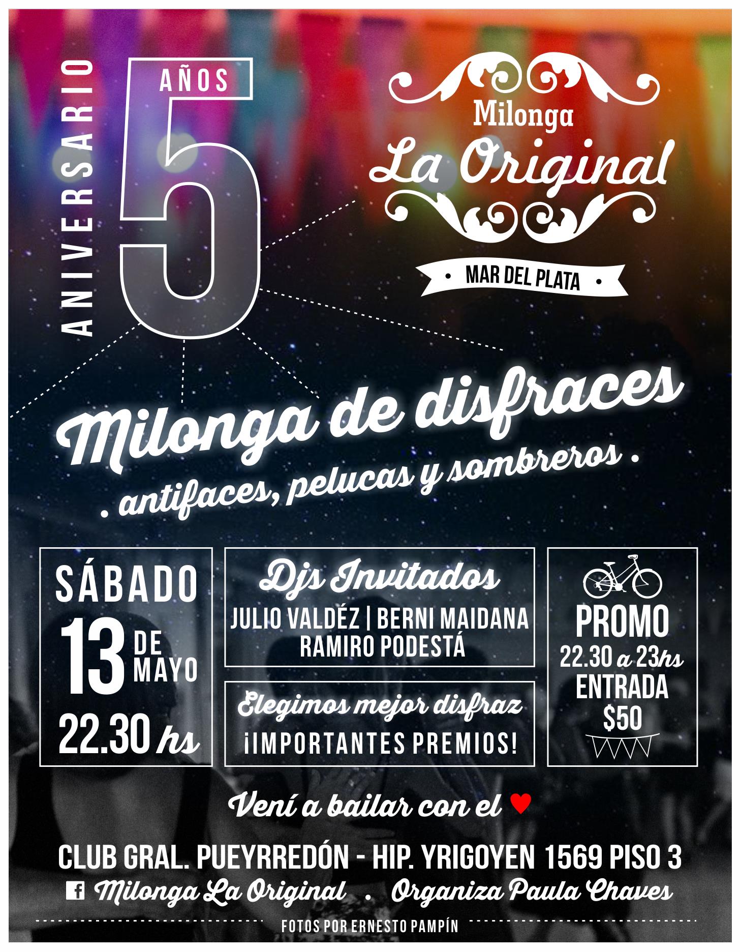 ¡Milonga La Original Aniversario - Fiesta de disfraces!