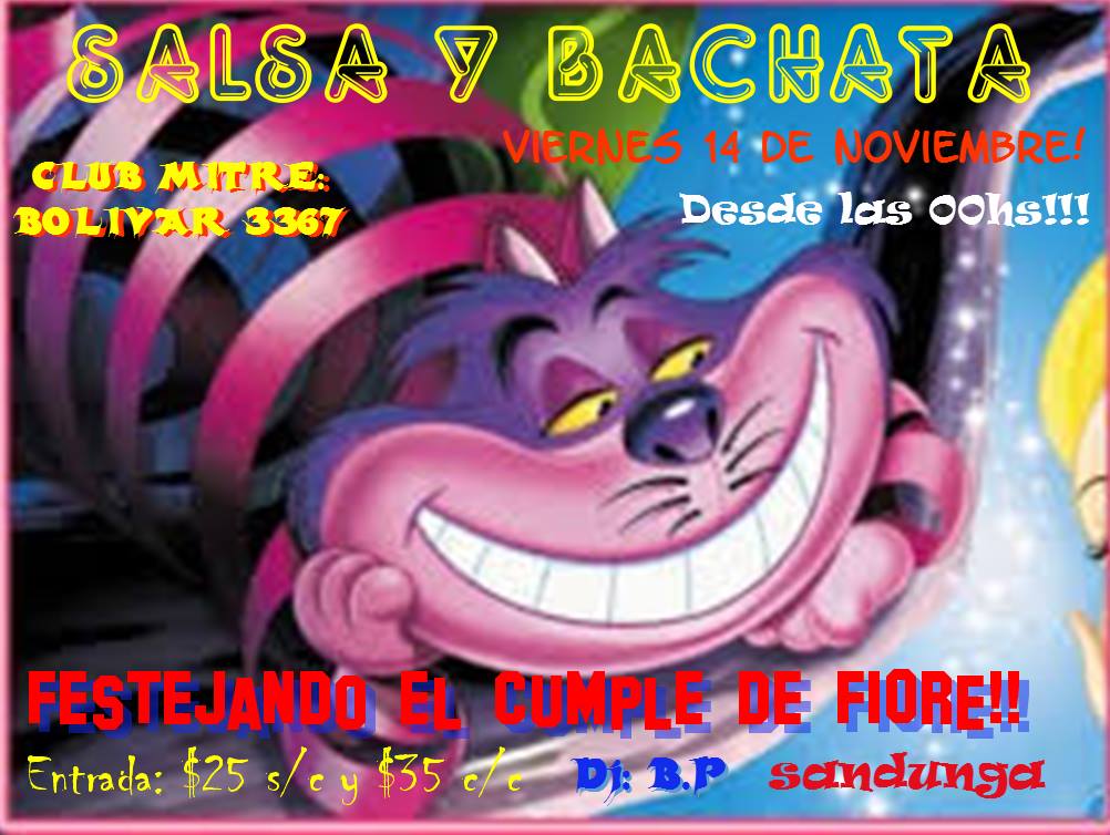 ESTE VIERNES 14 11 SALSERA & BACHATERA EN EL CLUB MITRE!!