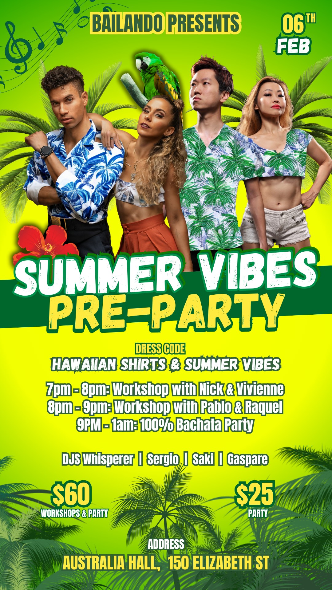 Bailando Pre Party 100% Summer Vibes Bachata Party