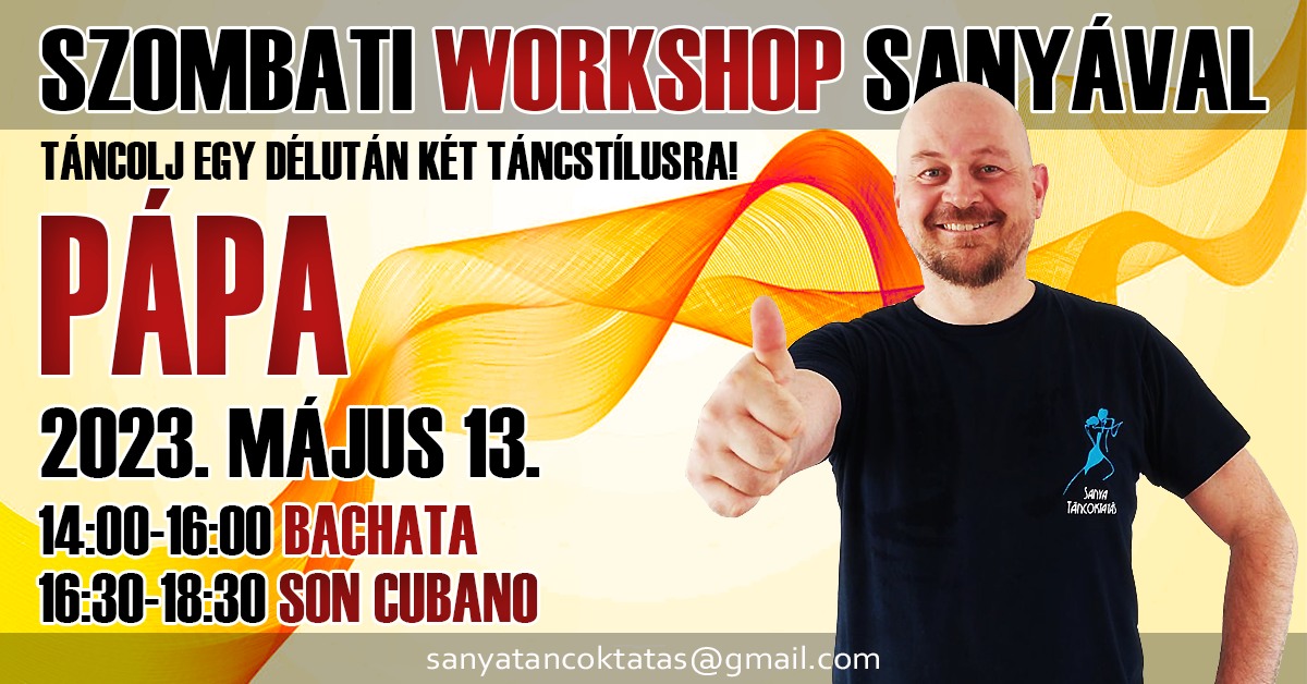 Szombati workshop Sanyával - Táncolj egy délután két táncstílusra!