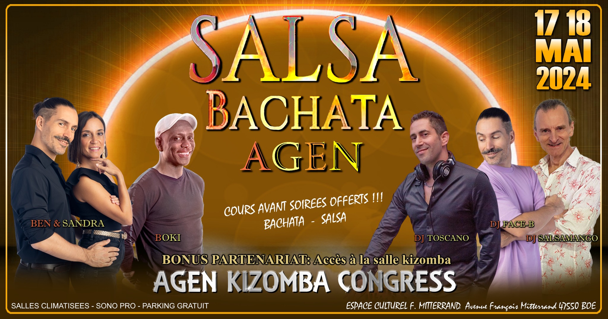 Salsa Bachata Agen - SoirΓ©es 17 18 mai 2024