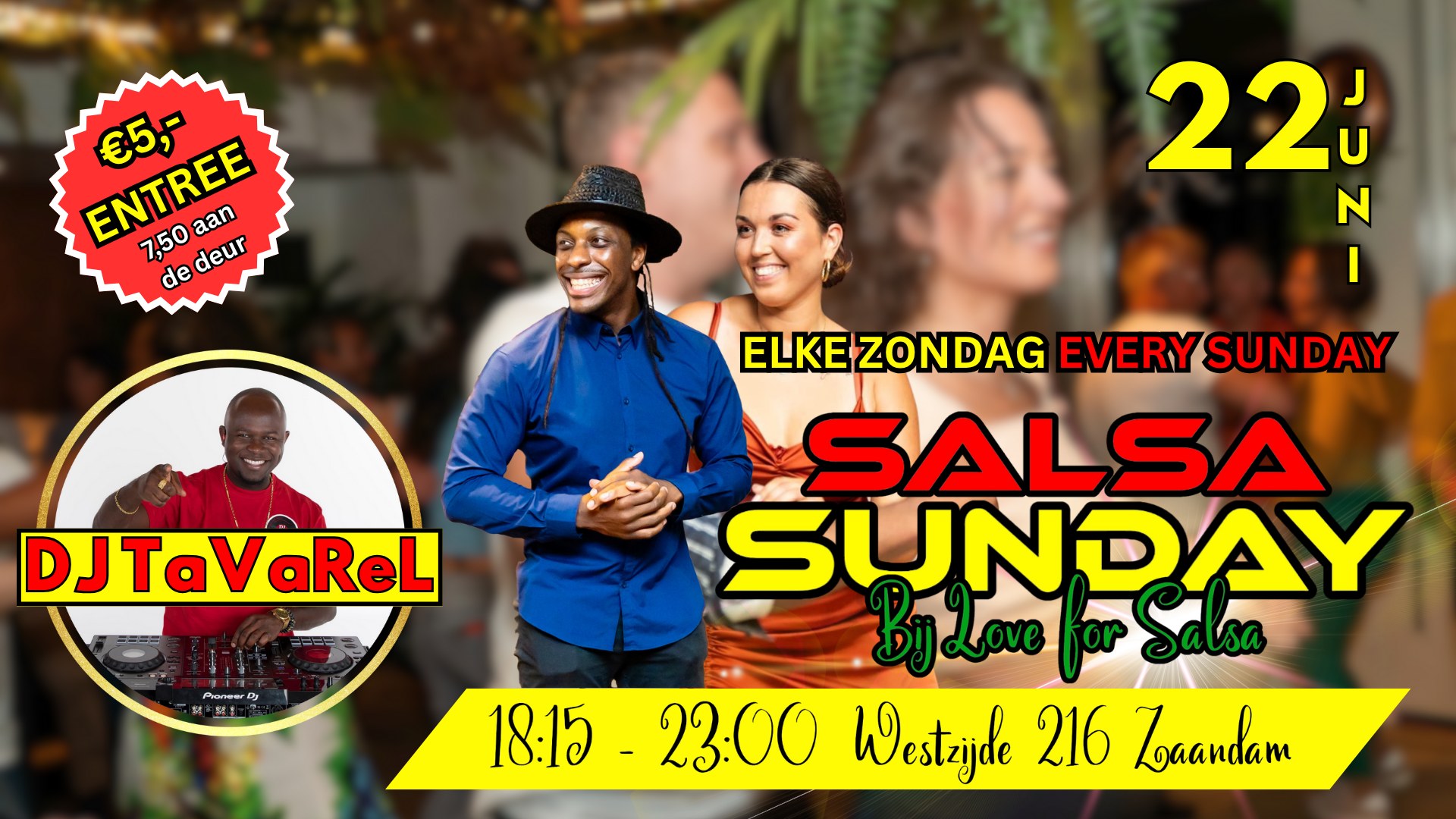 π Salsa Sunday Summer Edition! πΆ DJ TaVaReL π¦ Gratis ijsjes
