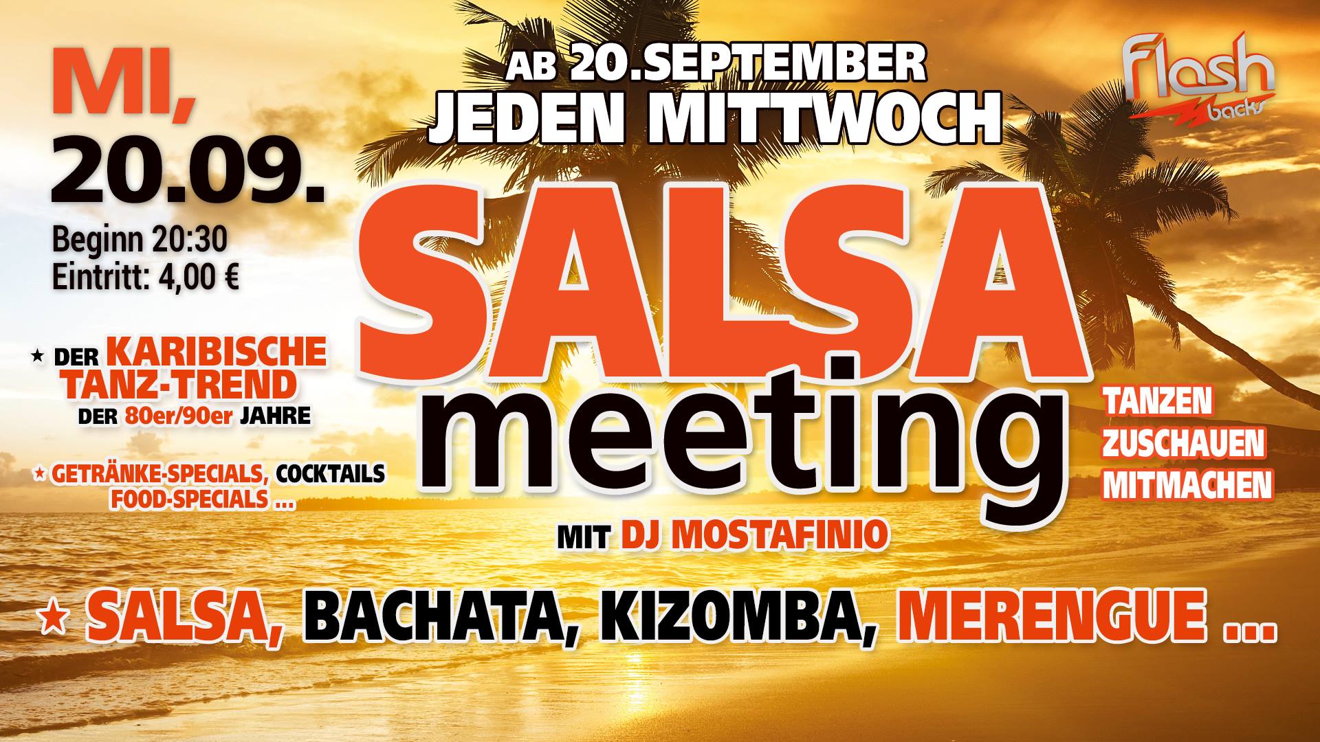 Salsa meeting, immer Mittwochs, Premiere, Opening Event