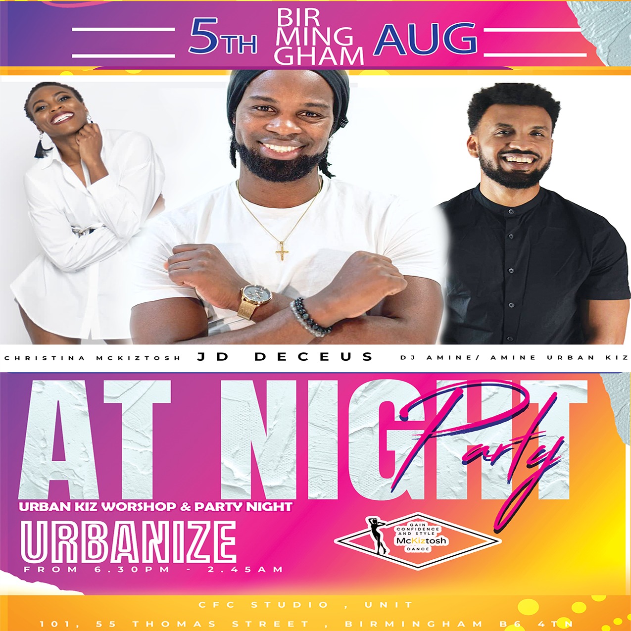 Urbanize At Night Birmingham- Urban Kiz workshop & Party- Summer Edition