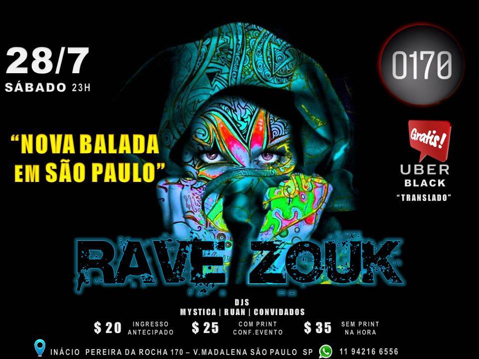 Balada Nova em São Paulo - Rave Zouk & Kizomba