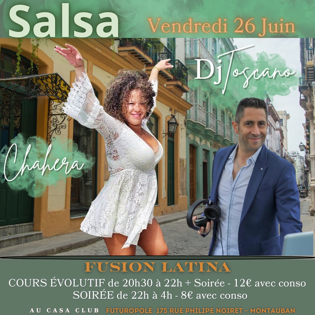 Soirée 100% Salsa By Fusion Latina au Casa Club