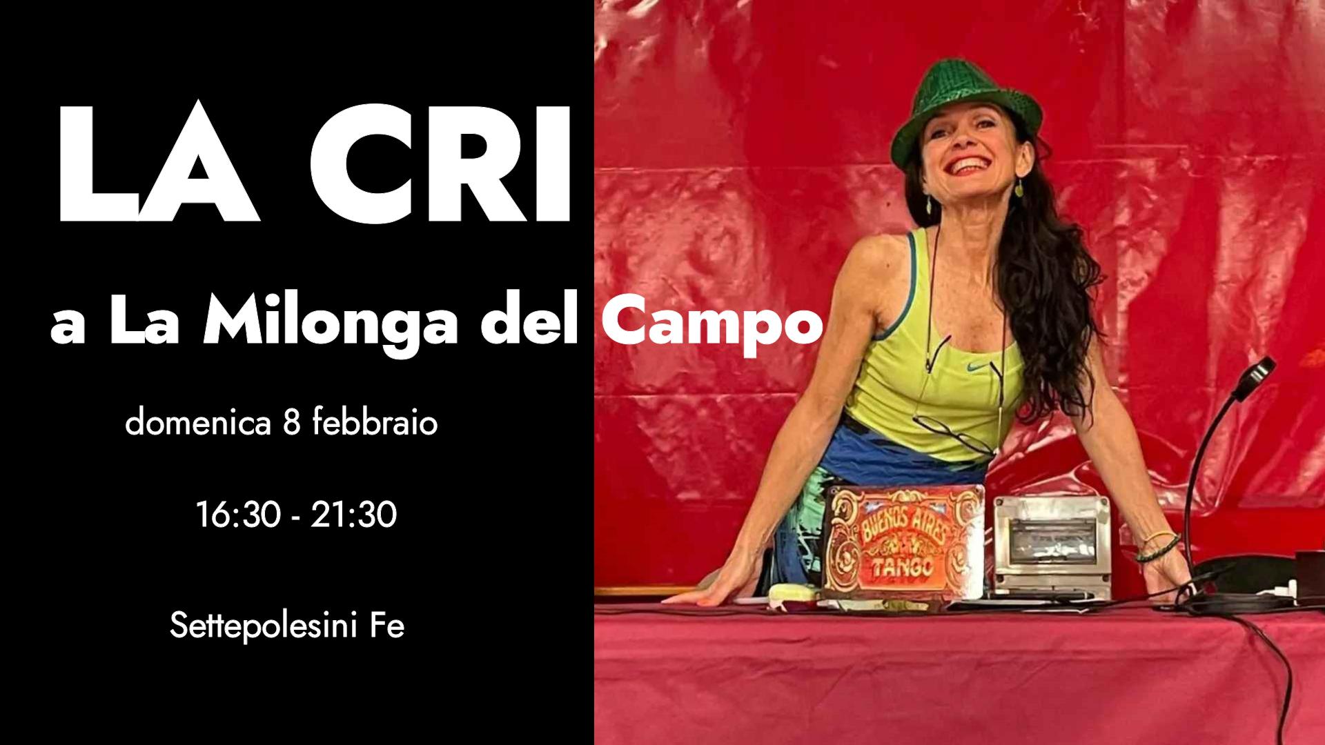Torna La Cri a la Milonga del Campo!