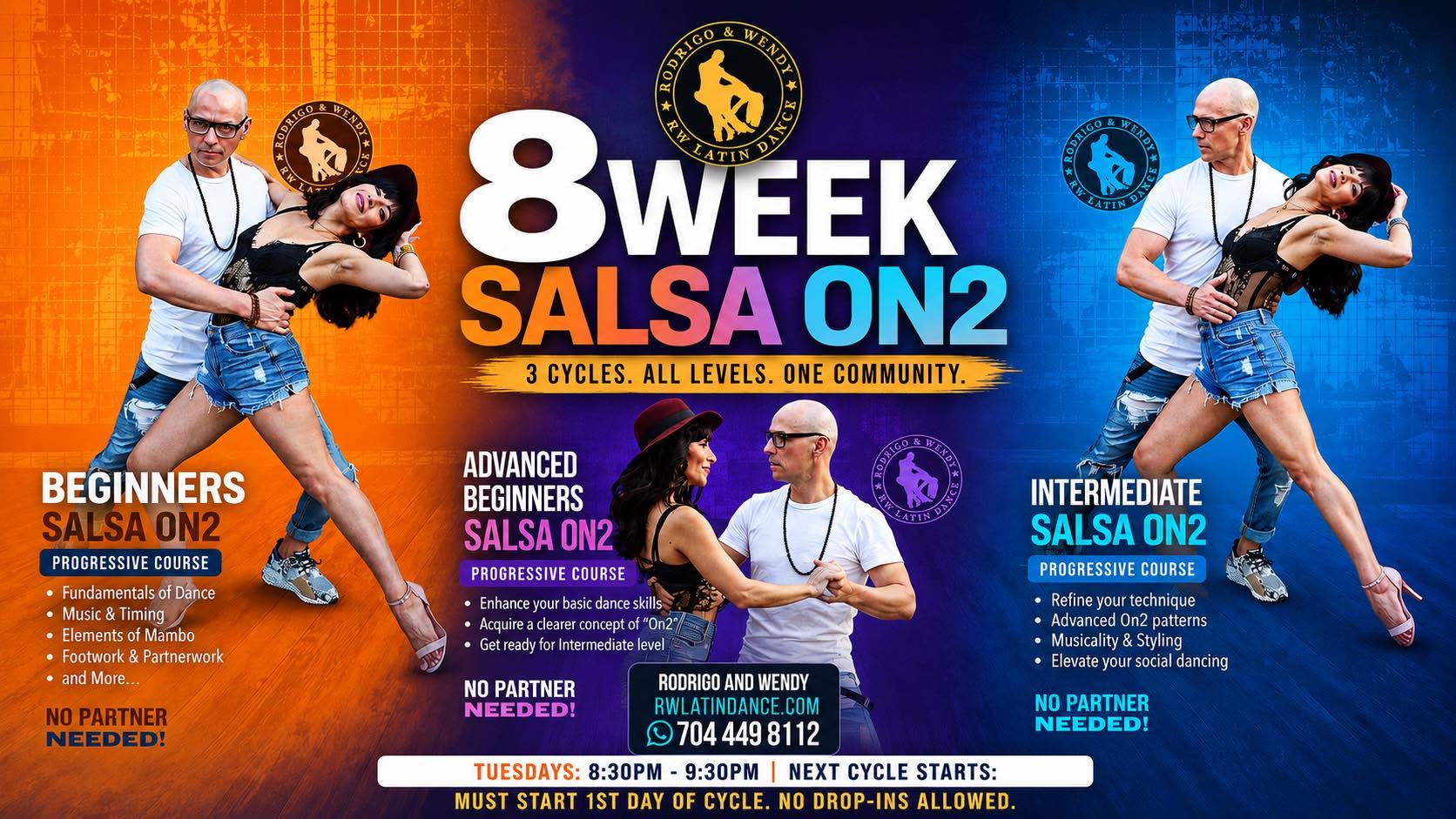 8-WEEK SALSA ON2 CYCLES
