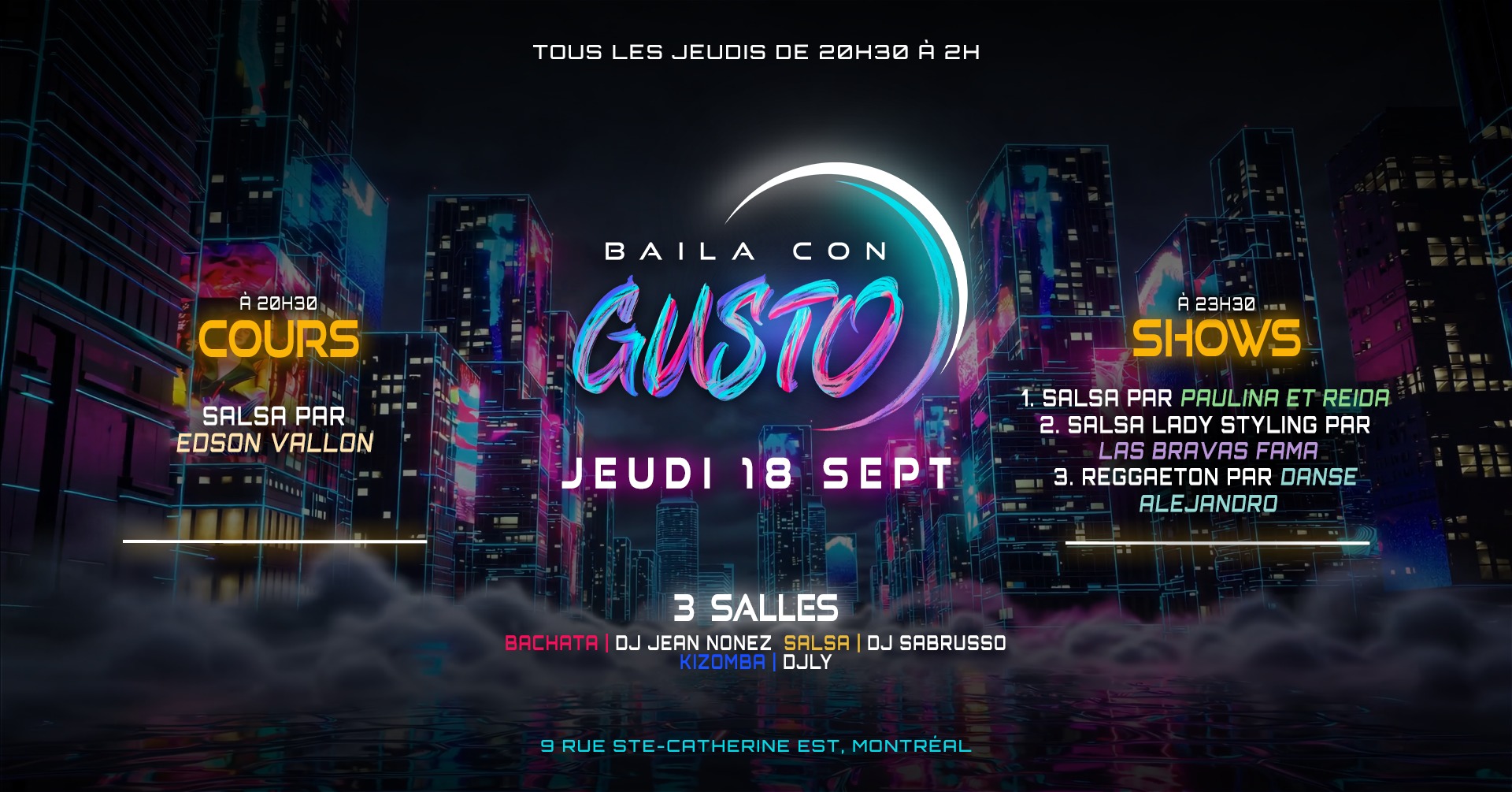 Baila Con Gusto MTL 💜🌙 18 Septembre