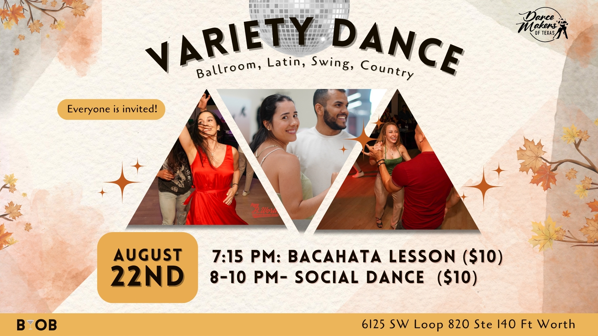 Variety Dance Party - August 8th (Bachata Lesson)
