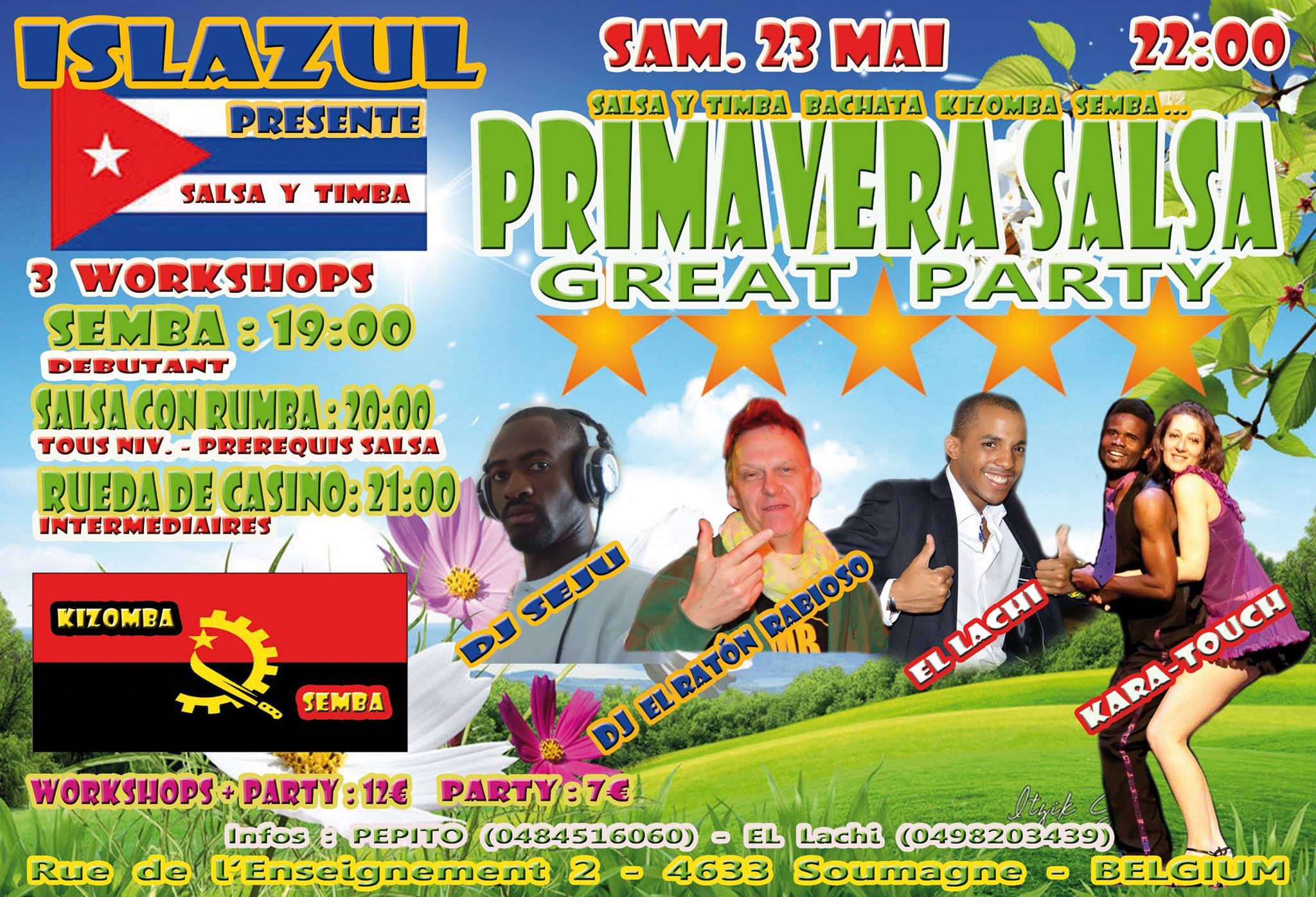ISLAZUL présente PRIMAVERA SALSA Party - SALSA I RUMBA I TIMBA I KIZOMBA i SEMBA I BACHATA