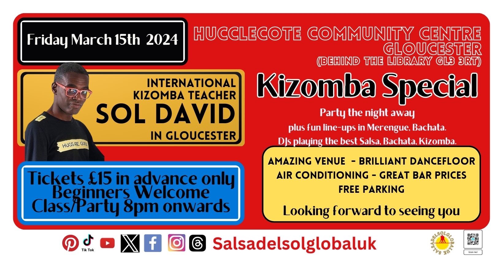 Spring Kizomba with Sol David in Gloucester Friday 15th March 2024