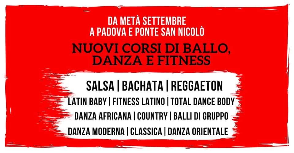 Dal 14 Settembre: Nuovi corsi di ballo caraibico, danza e fitness a Padova.