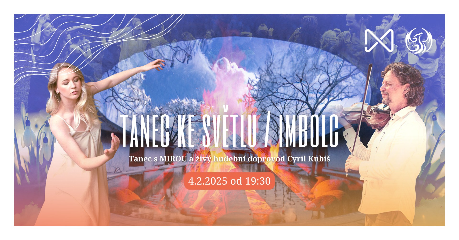 KE SVĚTLU IMBOLC tanec s MIROU na lodi a živá hudba Cyril Kubiš