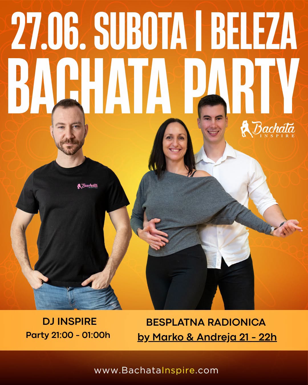 ✅ Bachata Party Subota 27.06. Beleza Bar 🔥 Besplatna radionica by Marko & Andreja