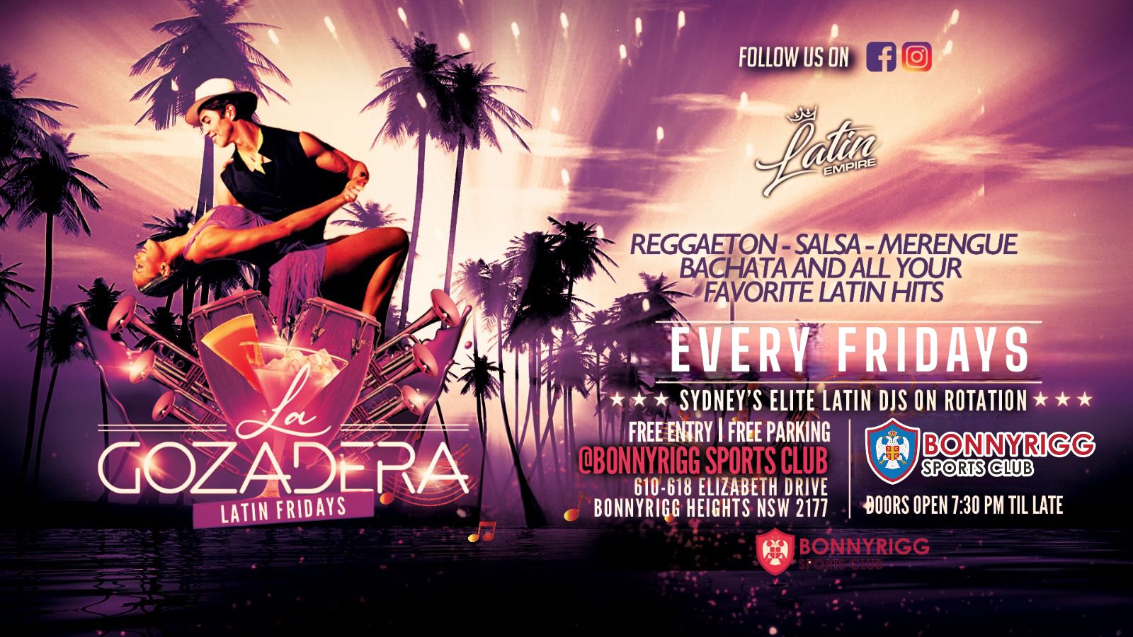 LA GOZADERA LATIN FRIDAY 24th FRIDAY BONNYRIGG SPORTS CLUB