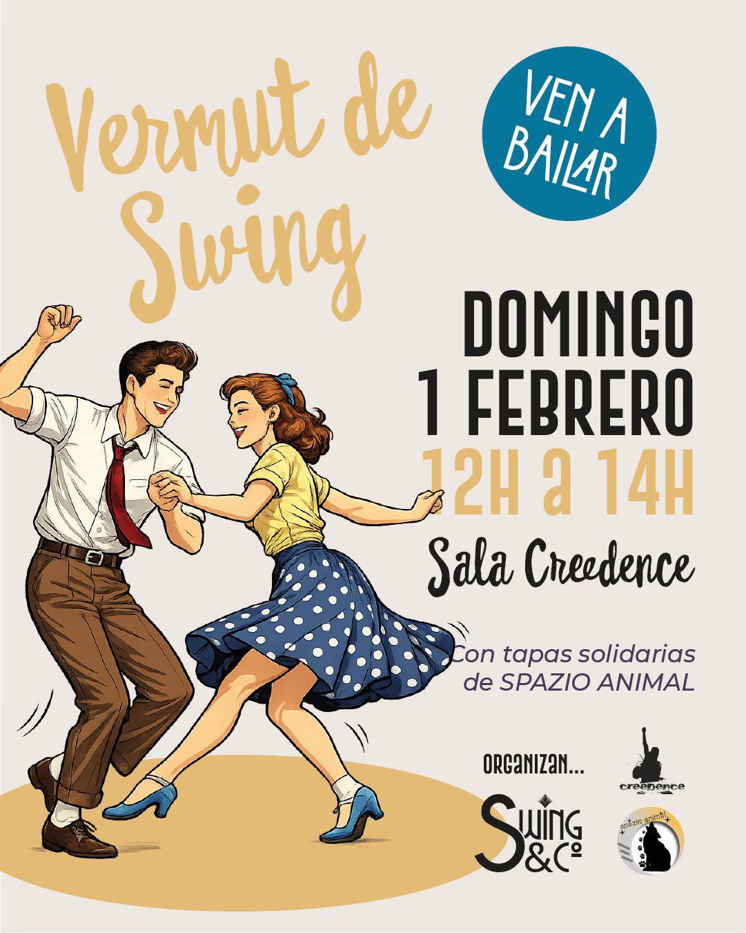 VERMÚ SOLIDARIO CON SWING & CO y SPAZIO ANIMAL ZGZ