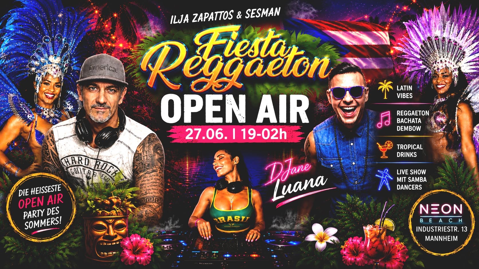 Fiesta Reggaeton - Latino Beach Open Air
