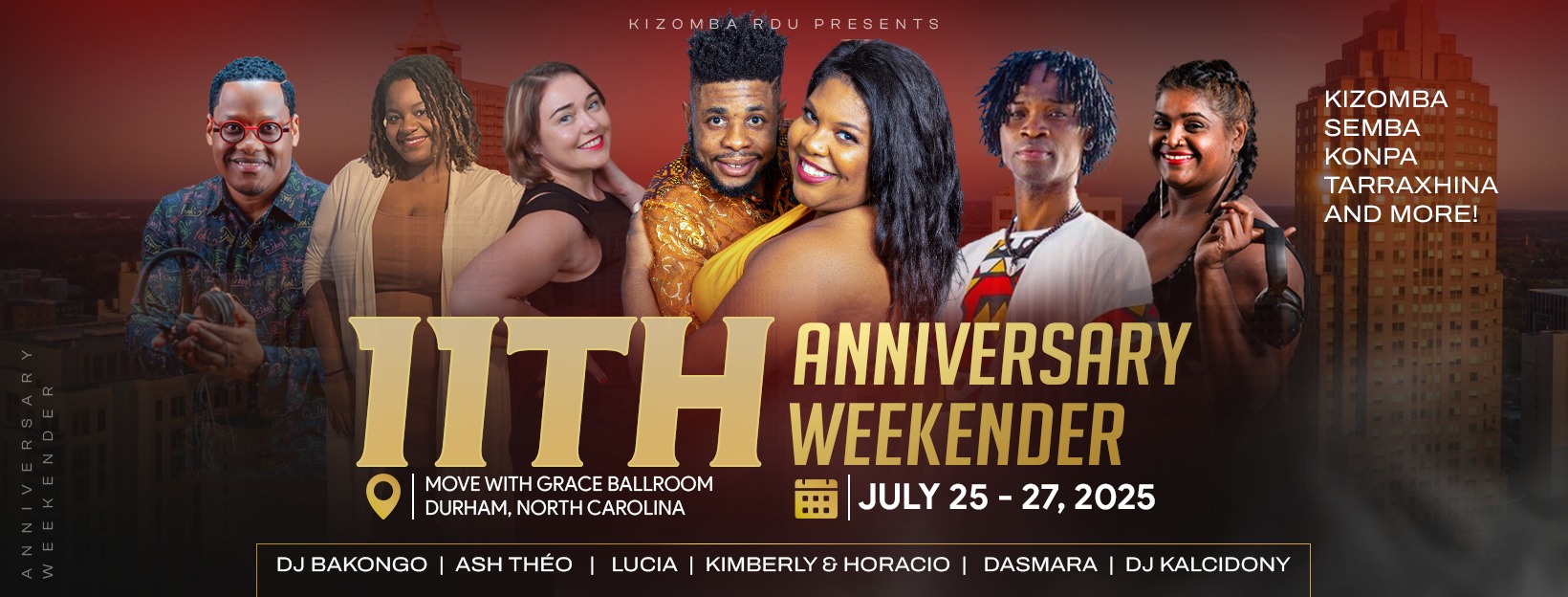 KizombaRDU 11th Anniversary Weekender July 25 - 27, 2025