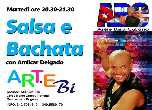 Salsa e Bachata con Amilcar Delgado ad Art.Ebi