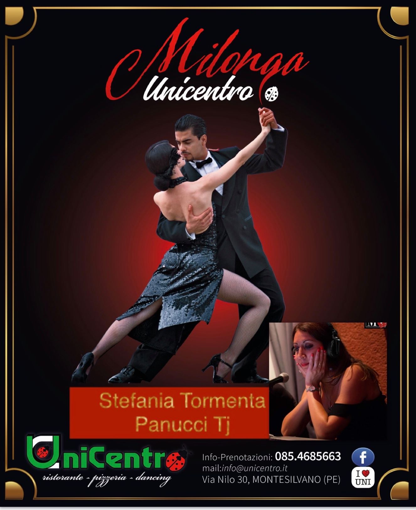 Milonga Unicentro in terrazza con Stefania Tormenta Panucci Tj