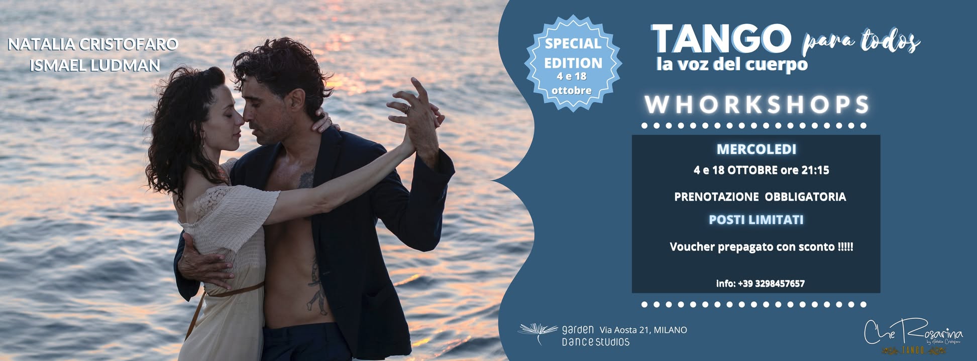 WORKSHOPS SPECIAL EDITION ISMAEL & NATALIA 4 e 18 OTTOBRE MILANO