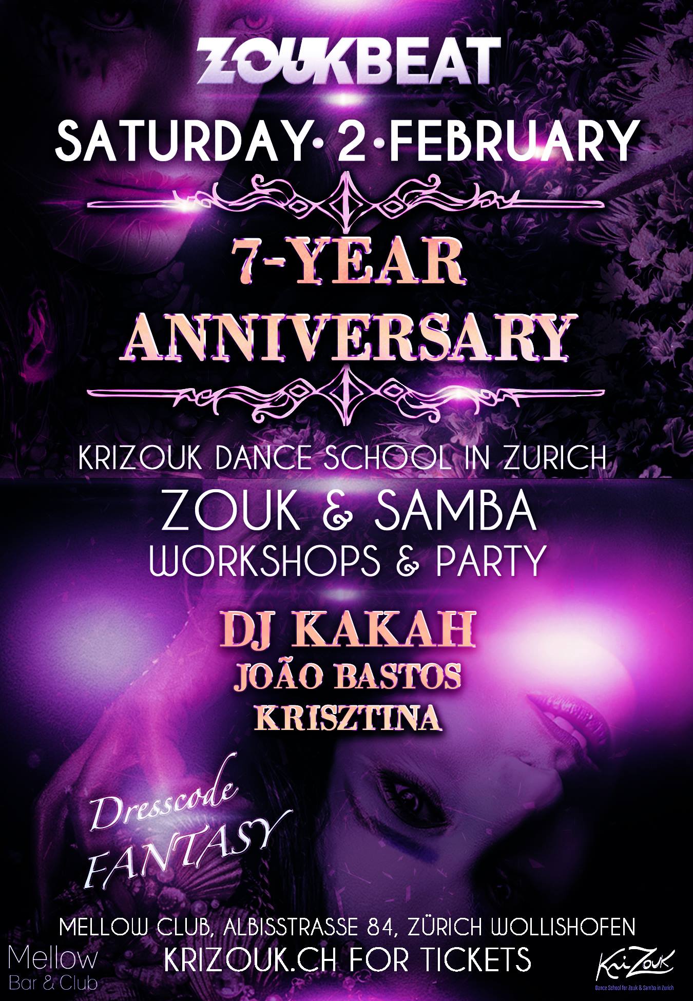 7 Year Anniversary with Zouk & Samba Fantasy, with DJ Kakah!