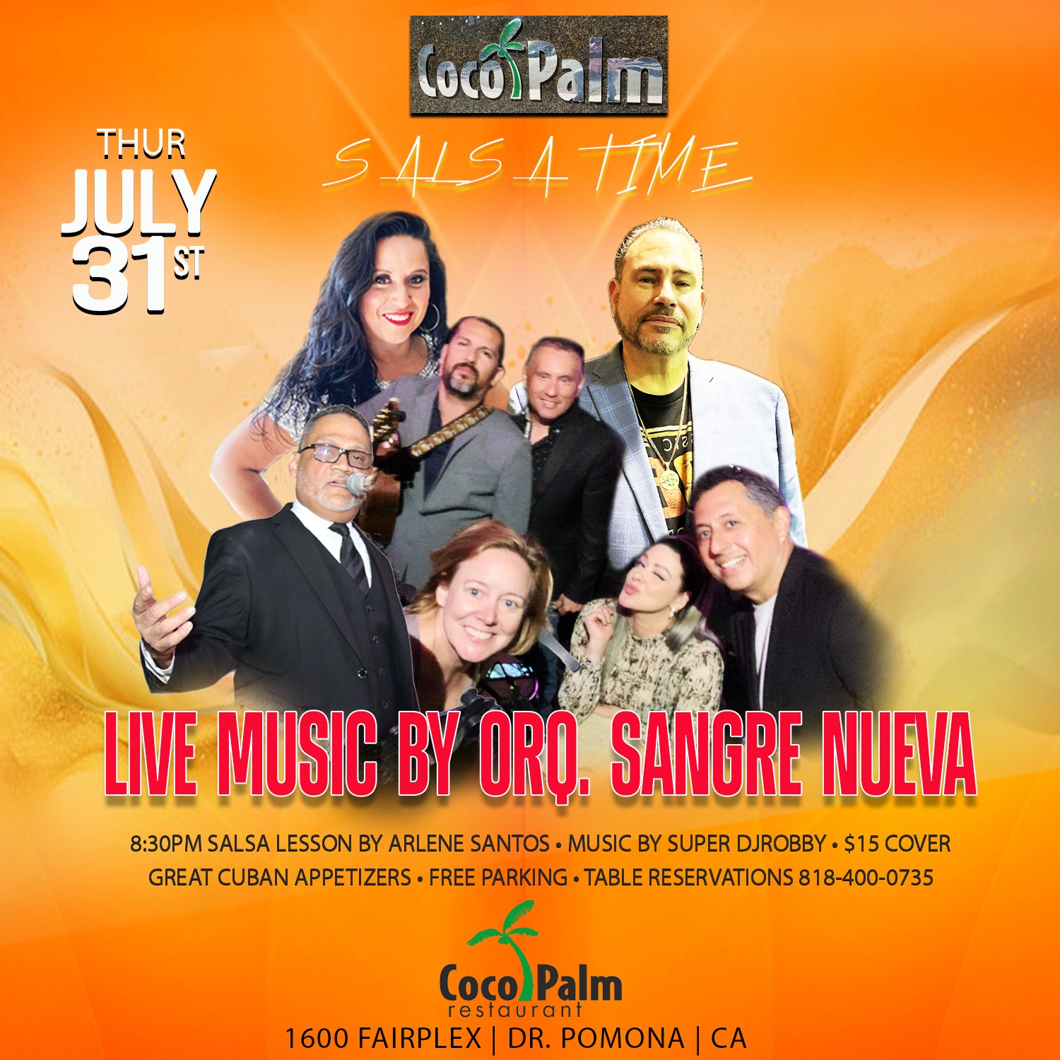 LIVE MUSIC AT COCO🌴PALM THIS THURSDAY ORQ SANGRE NUEVA