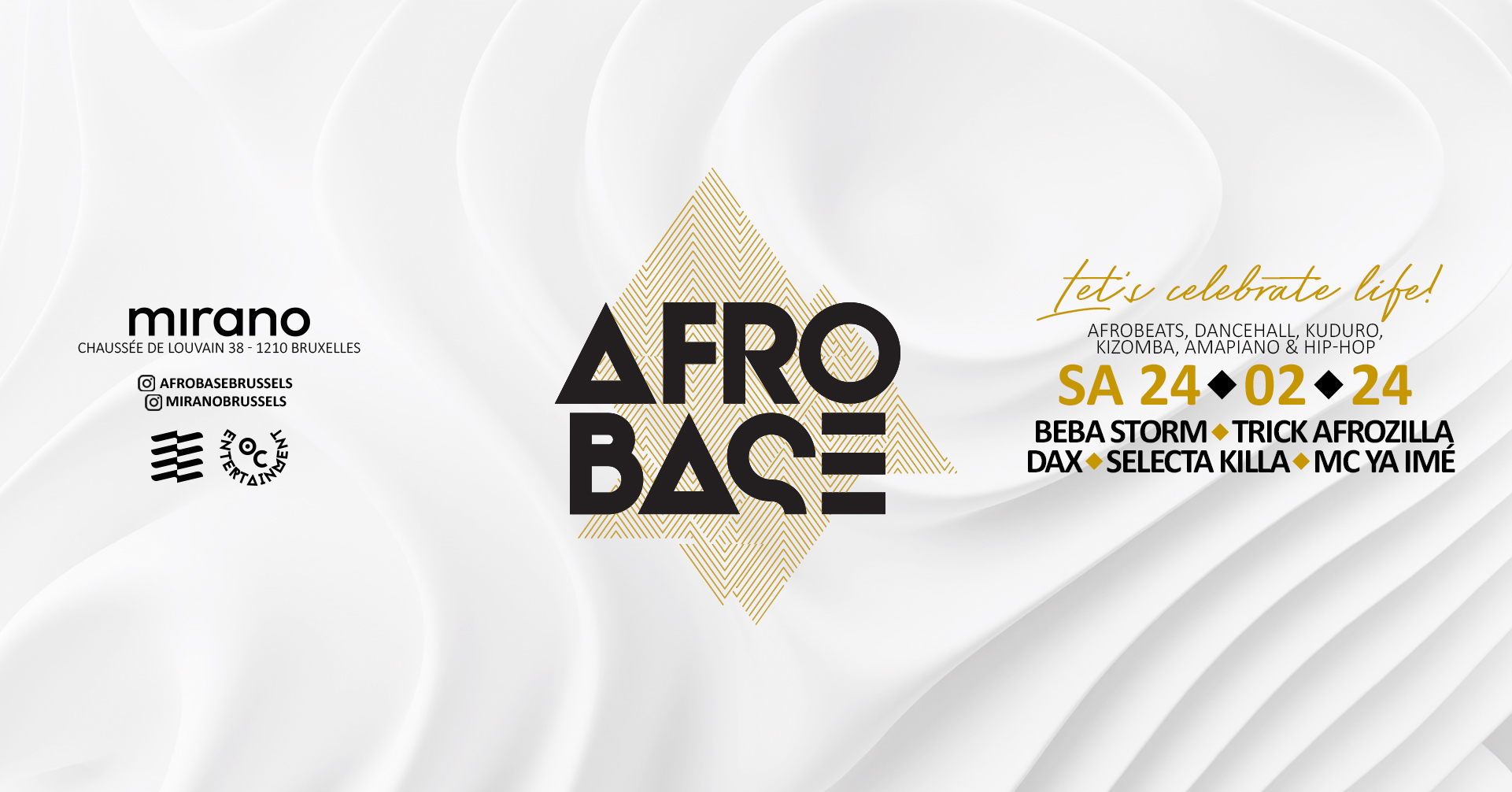 Afrobase • SAT 24.02 • MIRANO Brussels!