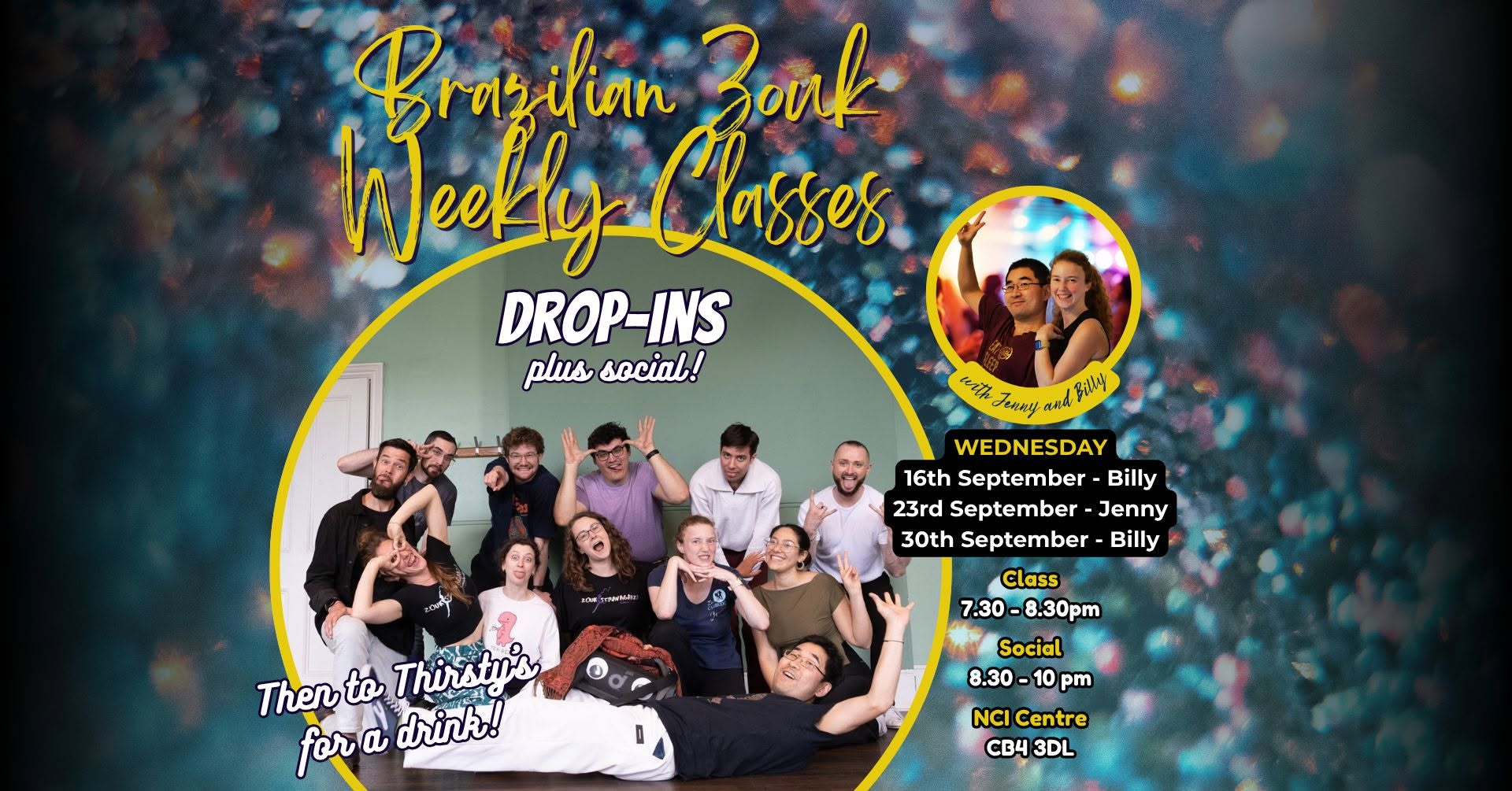 September weekly Drop in Class and Social