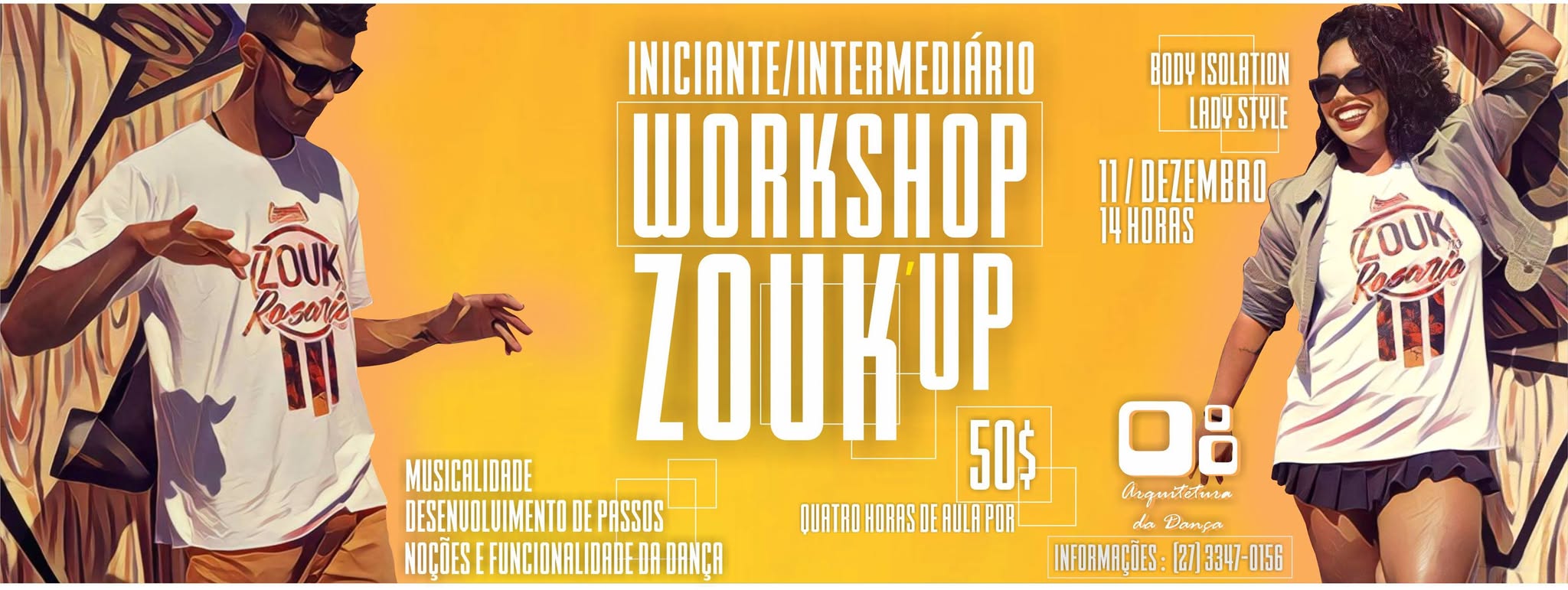 Workshop Zouk'UP Iniciante Itermediário