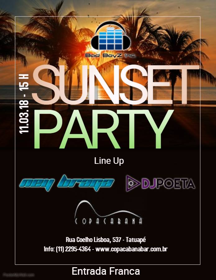 Sunset Party - Edição Março 2018