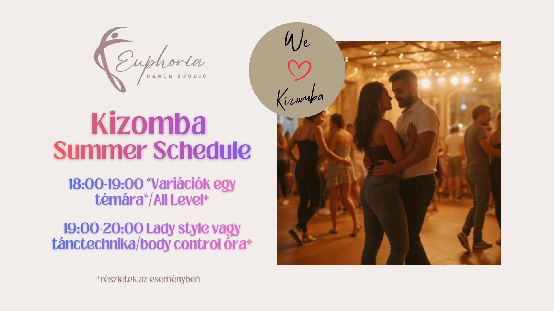 Kizomba - Summer Schedule