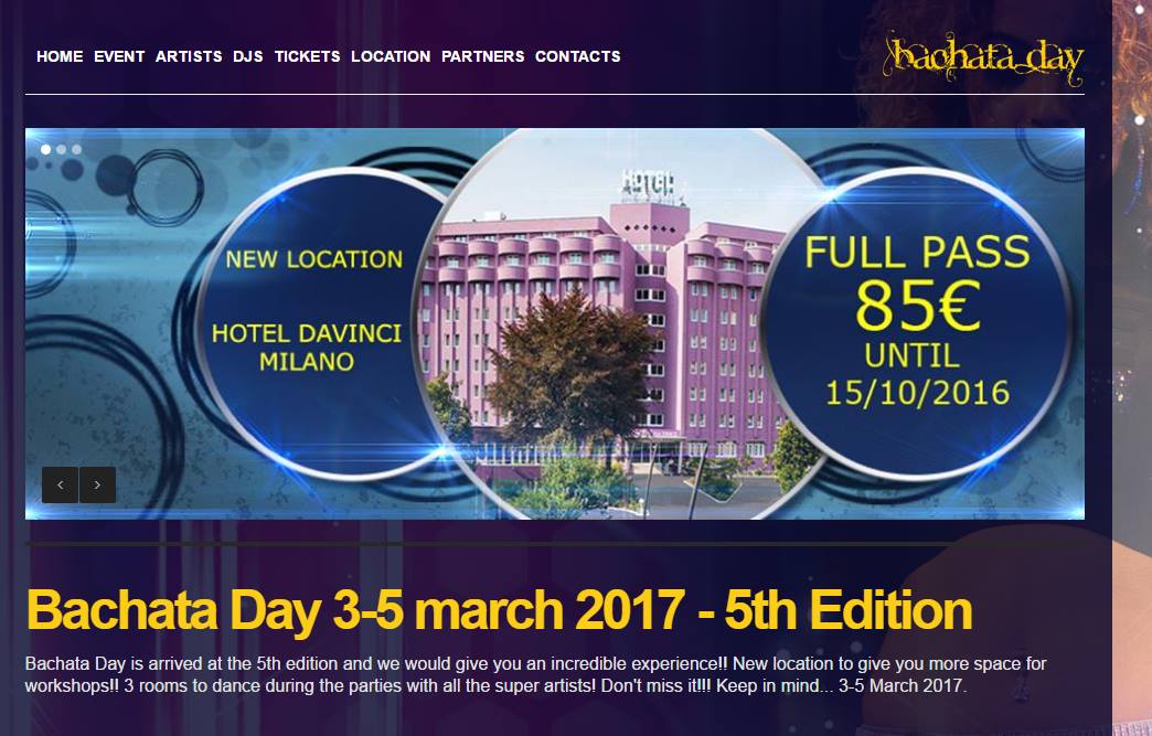 Bachata DAY MILAN 3rd-5th March 17( Domino & GDD)