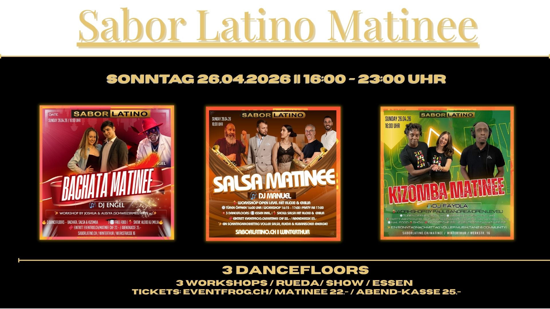 Sabor Latino Matinee 3 Floors - 4 Workshops - Show - Essen